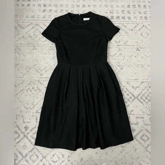 Calvin Klein | Dresses | Calvin Klein Black Aline Baby Doll Dress Size 2p |  Poshmark